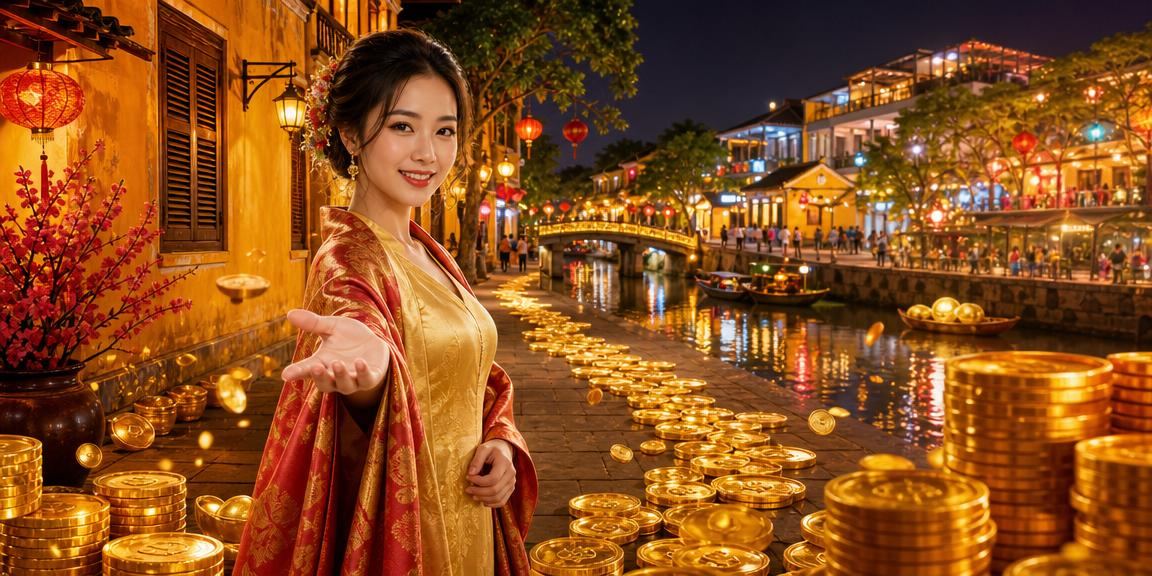 Không khí lễ hội Tết tại Hội An với cổ động bóng đá và cược thể thao trực tuyến